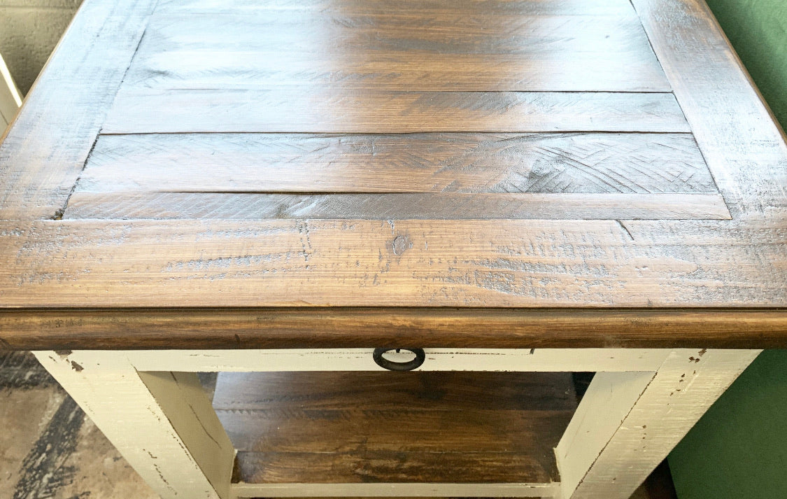Chloe white end table set (pair of 2)