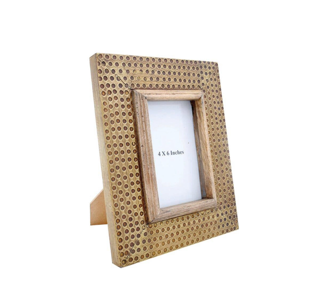 Hammered Brass Photo Frame