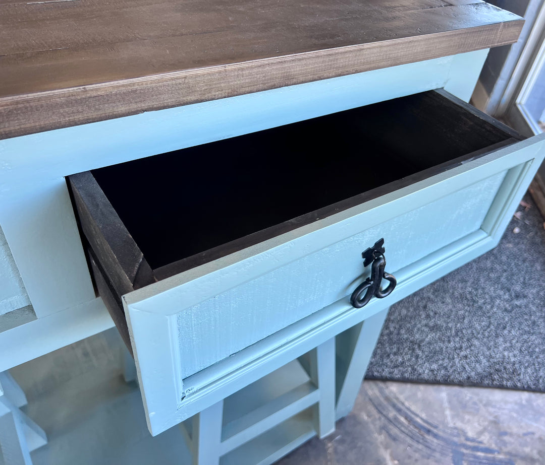 Brighton Beach Blue Kitchen Island