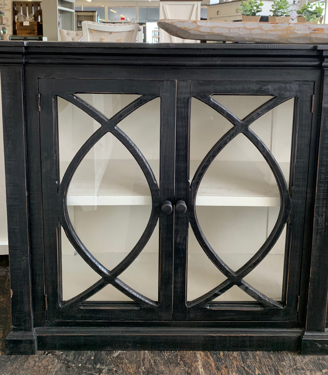 Cameo II Black Glass Front Cabinet