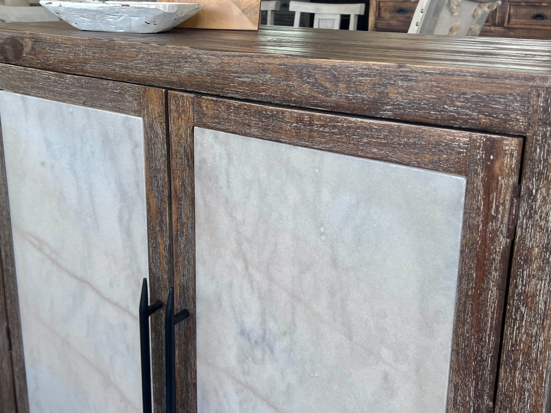 Reese Washed Wheat & Stone accent cabinet