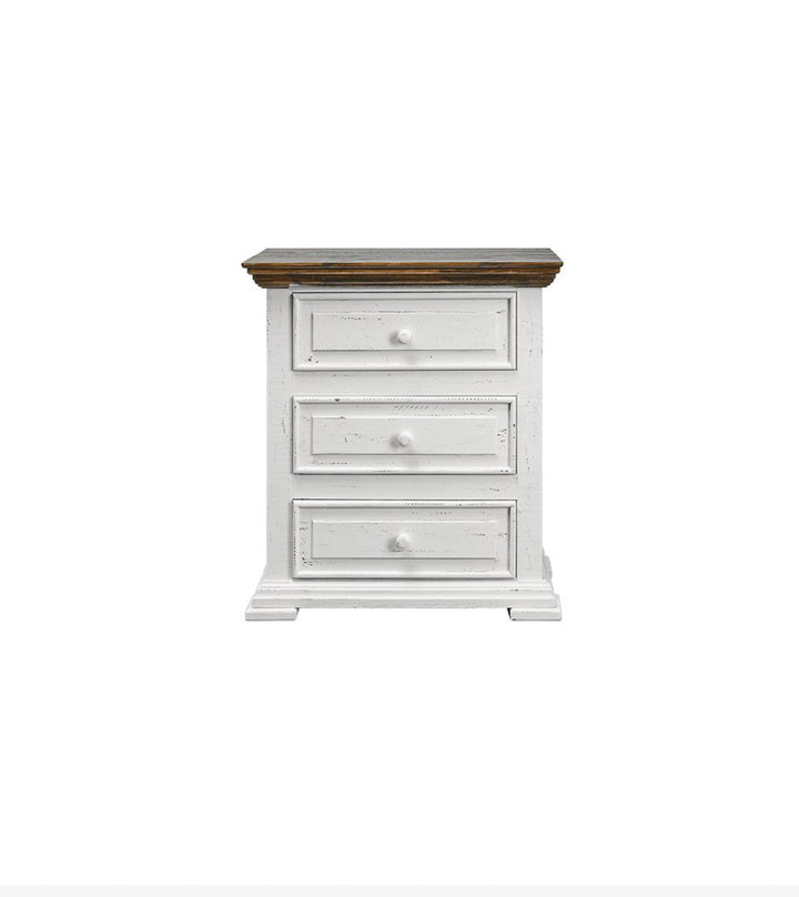 Kelsey Distressed White Nightstands (Pair of 2)