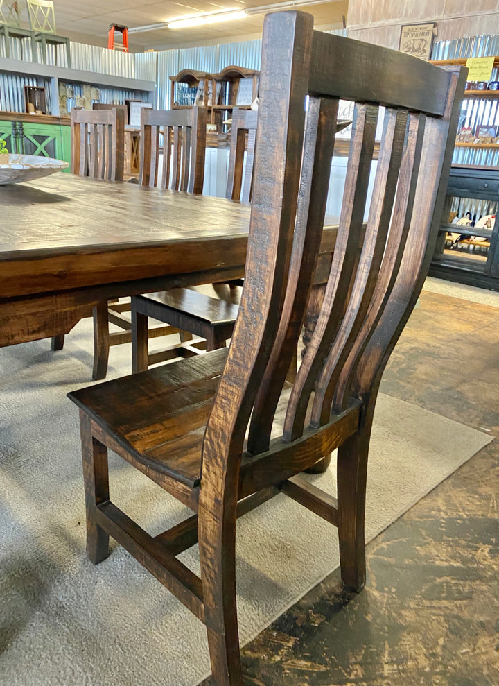 Slat Back Tobacco Brown Dining Chair