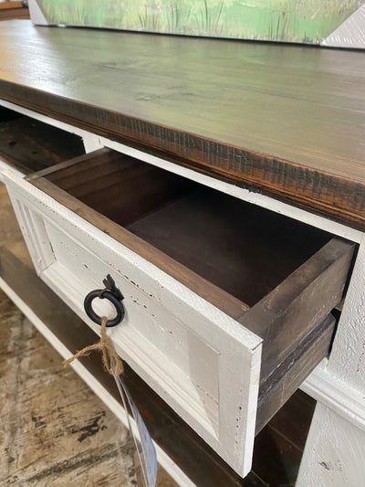 Emily Distressed White Console Table