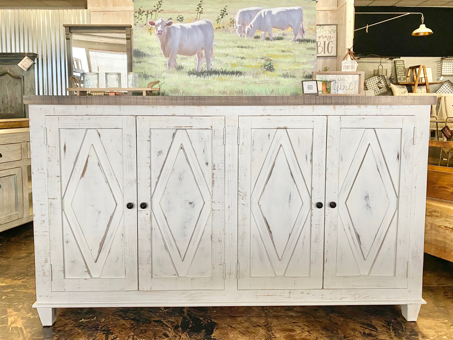 Maggie White Console Cabinet