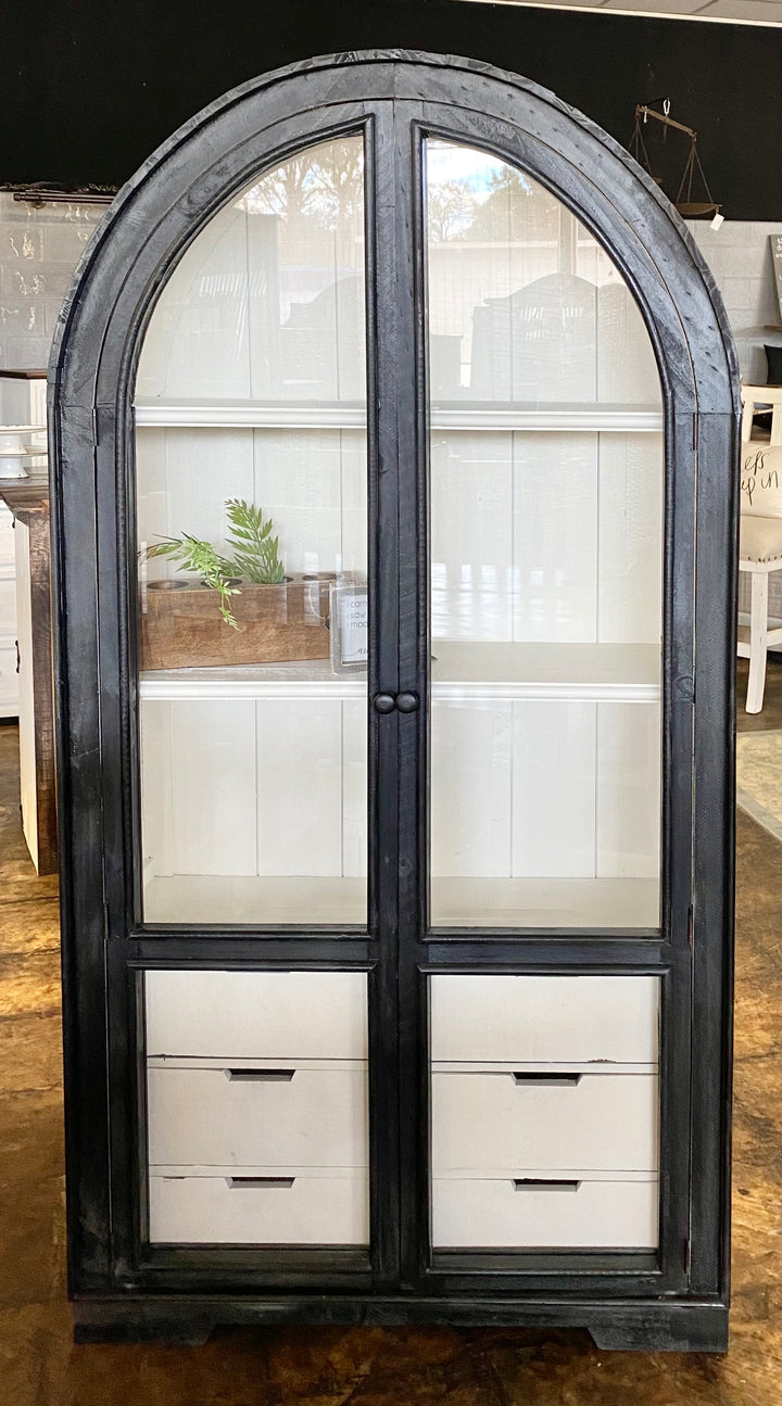 Carly Black & White Display Cabinet