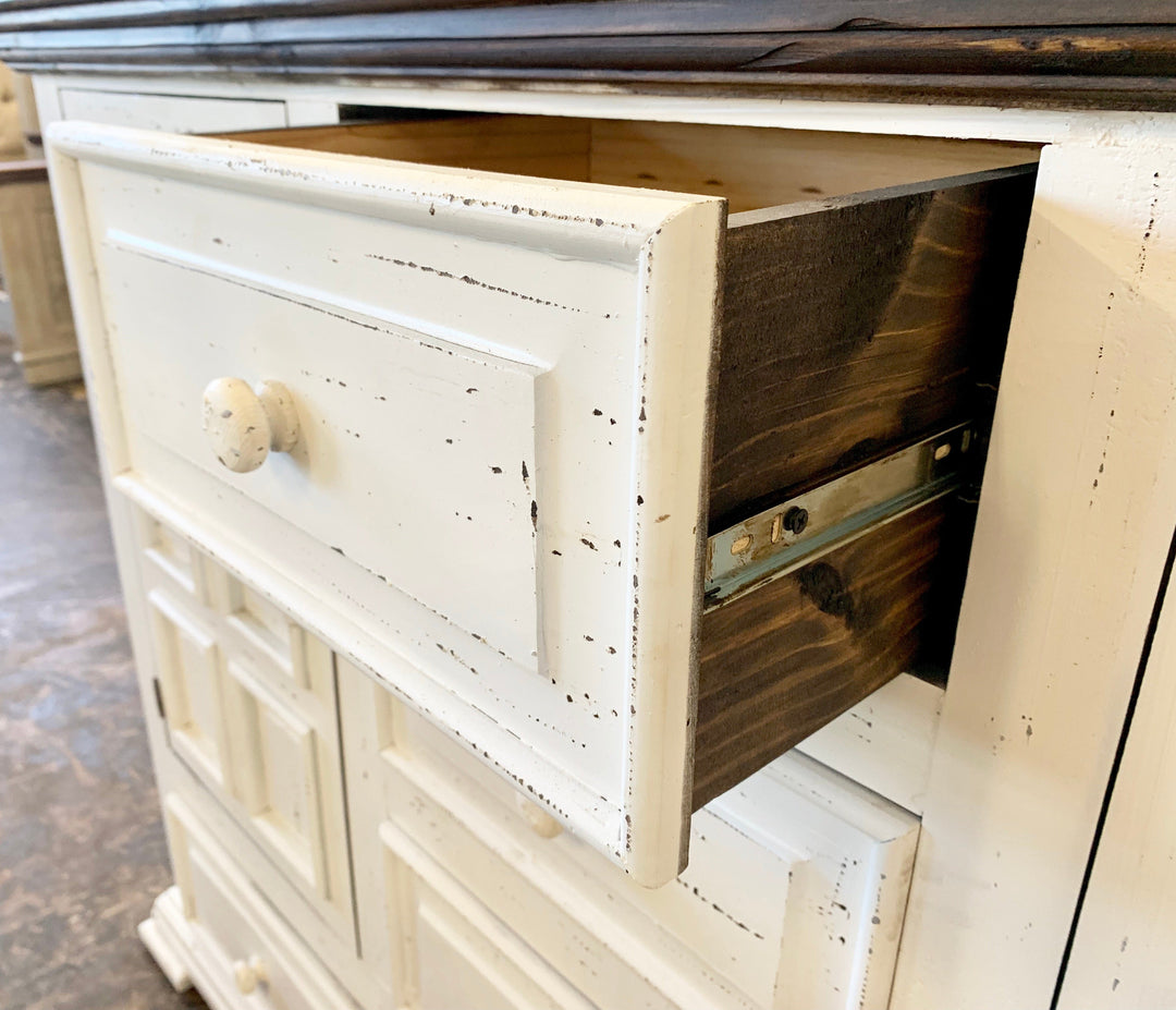 Kelsey Distressed White Nightstands (Pair of 2)