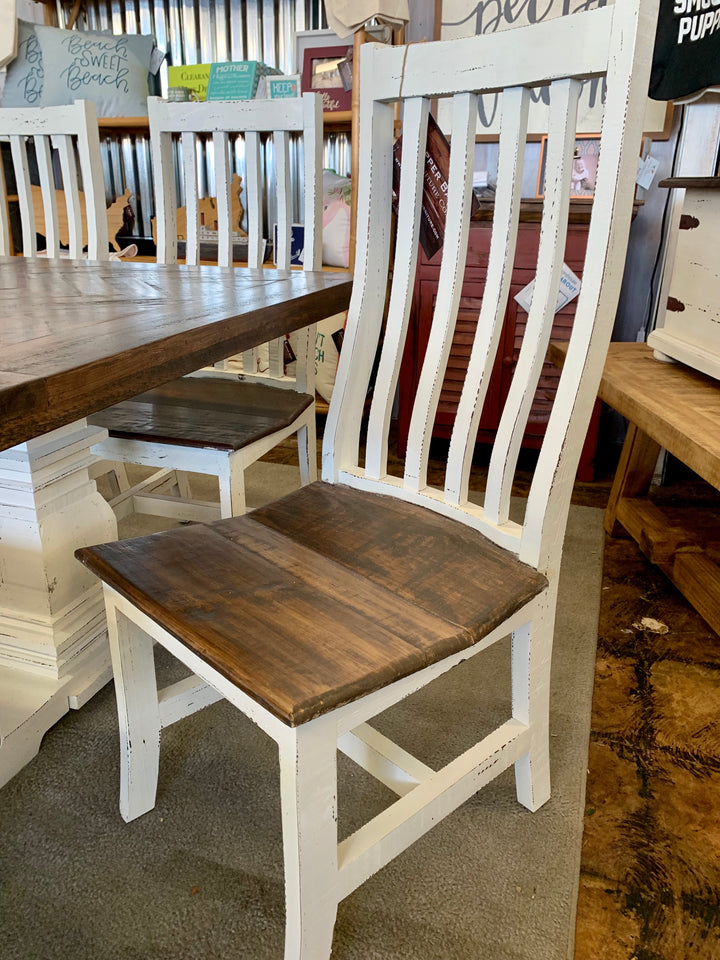 Nolan Herringbone White 7 piece Dining Table Set