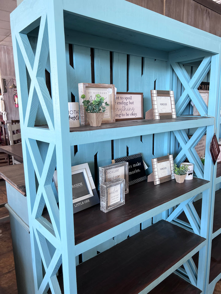 Grayson Turquoise Bookshelf