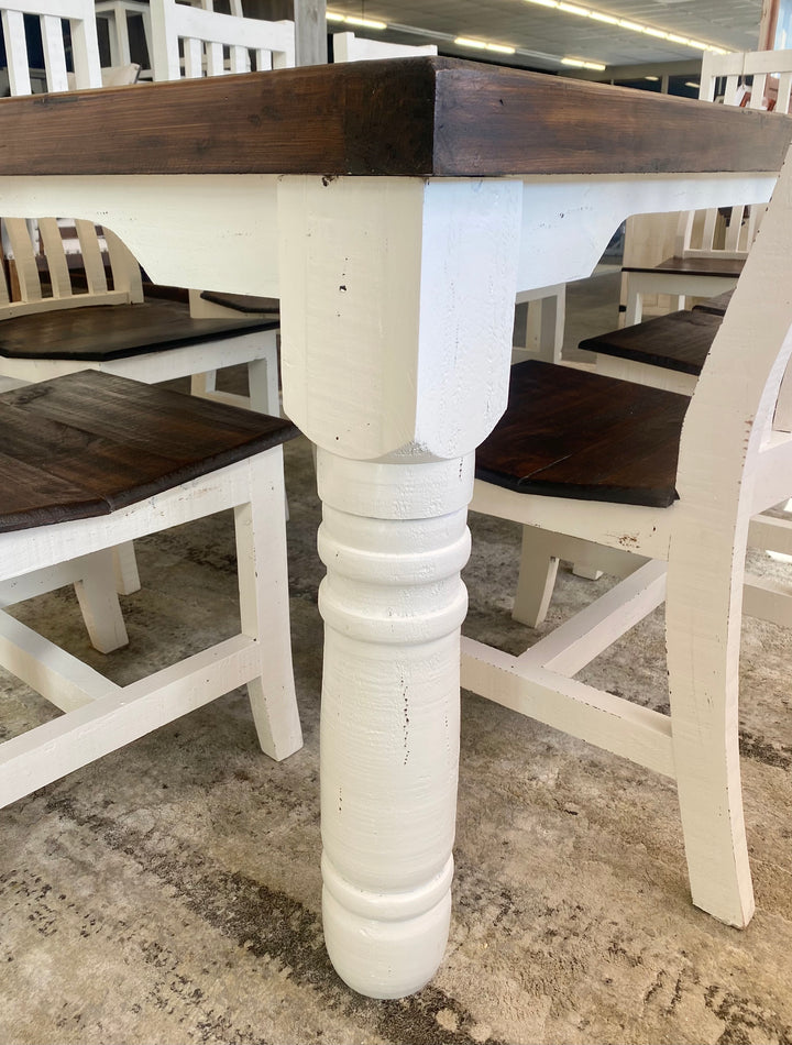 Faye 8 foot White Dining Table