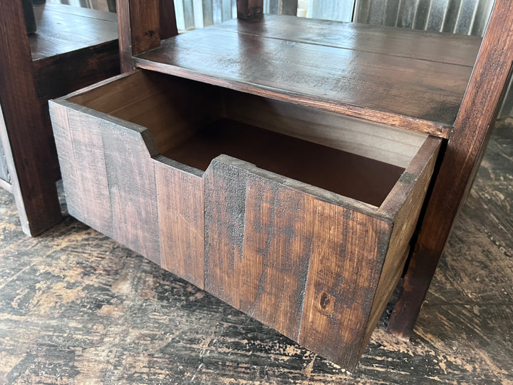 Cara Tobacco Brown Staircase Bookcase