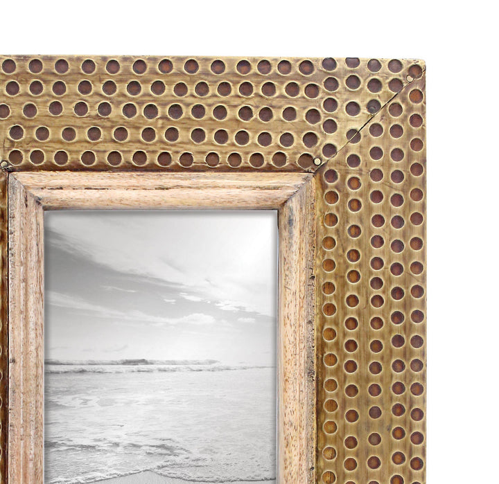 Hammered Brass Photo Frame