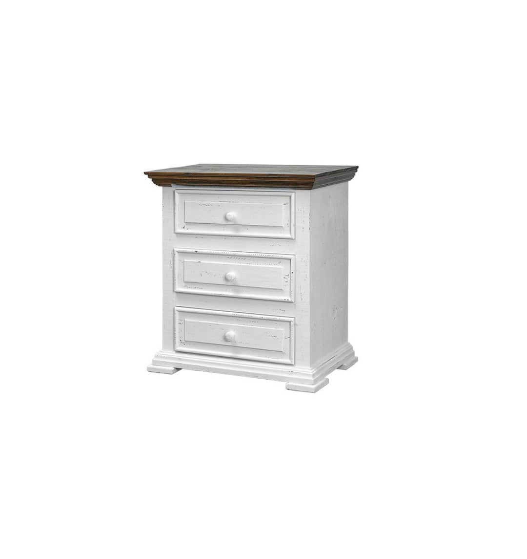 Kelsey Distressed White Nightstands (Pair of 2)