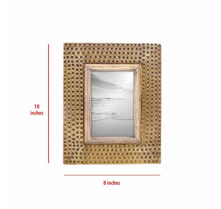 Hammered Brass Photo Frame