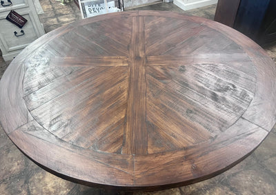 Joshua Tobacco Brown Round Dining Table