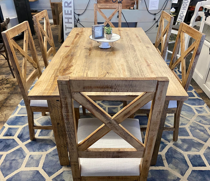 Alicia Weathered Honey 7 piece Dining Set